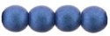(image for) Czech 4mm Round-Metallic Suede Blue