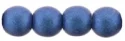 (image for) Czech 4mm Round-Metallic Suede Blue