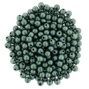 Czech 2mm Round - Metallic Suede Light Green (image for) Czech 2mm Round - Metallic Suede Light Green