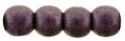 (image for) Czech 3mm Round-Metallic Suede Pink