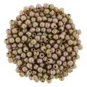 (image for) Czech 2mm Round - Opaque Rose Gold Topaz Luster