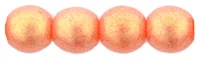 (image for) Czech 6mm Round-Sueded Gold Hyacinth