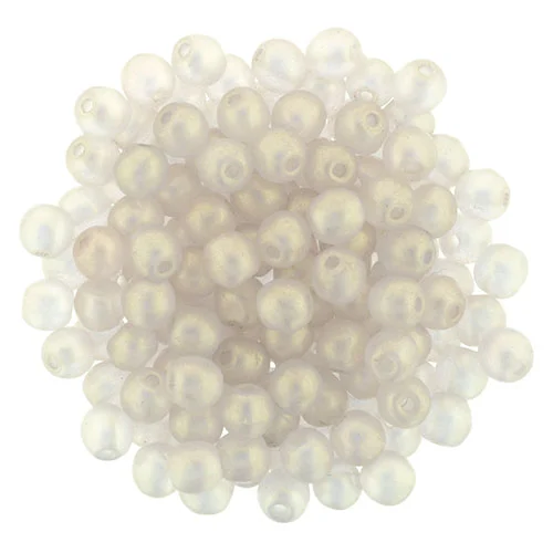 (image for) Czech 4mm Round-Sueded Gold Rosaline
