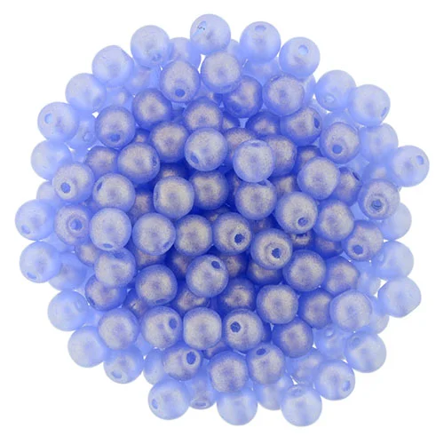 (image for) Czech 4mm Round-Sueded Gold Sapphire