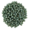(image for) Czech 2mm Round - Turquoise Bronze Picasso