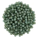 (image for) Czech 2mm Round - Turquoise Bronze Picasso