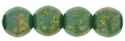 (image for) Czech 4mm Round-Turquoise Bronze Picasso