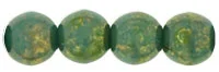 (image for) Czech 4mm Round-Turquoise Bronze Picasso