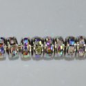 (image for) 4mm Platinum Rhinestone Rondelle-Crystal AB - 100 pack