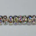 (image for) 4mm Platinum Rhinestone Rondelle-Crystal AB - 100 pack