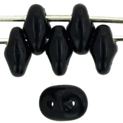 (image for) Czech SuperDuo-Jet Black Opaque * 10 Grams