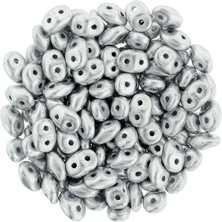 (image for) Czech SuperDuo-Matte Metallic Silver
