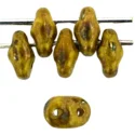 (image for) Czech SuperDuo-Opaque Yellow Bronze Picasso *10 Grams