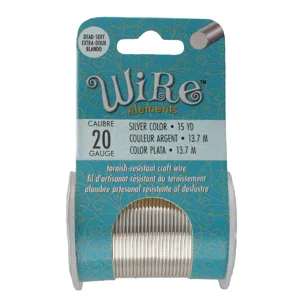 (image for) Tarnish Resistant Wire - 20 Gauge Silver, 15 yard spool, Dead Soft Wire