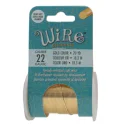 (image for) Tarnish Resistant Wire - 22 Gauge Gold * 20 Yard Spool, Dead Soft Wire