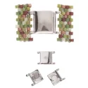 (image for) Cymbals Collection Silver Plate - AXOS II Aiko/Delica Magnetic Clasp * One Set