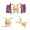 (image for) SOUDA II-11/0 MAGNETIC CLASP SET * 24K GOLD PLATE * One Set