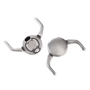 (image for) Cymbals Collection; KISSAMOS II-AIKO Precision Cylinder or DELICA MAGNETIC CLASP SET ANTIQUE SILVER PLATE * One Set