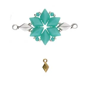(image for) Cymbal Collection; Gold Plate - Sykia GemDuo Bead Ending * One Pair