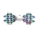 (image for) Cymbal Collection; Antique Silver Plate - Ralaki GemDuo Magnetic Clasp