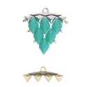 (image for) Cymbals Collection; Antique Brass Plate - VANI IV GemDuo Bead Ending * One Pair