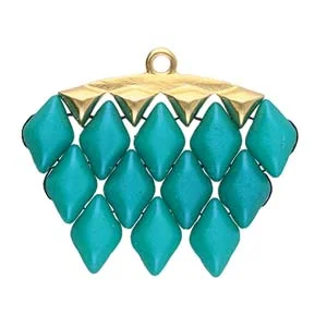 (image for) Cymbals Collection; Gold Plate - VANI IV GemDuo Bead Ending * One Pair