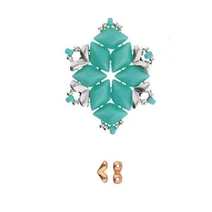 (image for) MITAKAS-GemDuo Side Bead -Rose Gold Plate * 4 Pieces