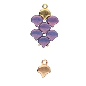 (image for) Cymbal Collection; Rose Gold Plate - Kastro Ginko Bead Ending * One Pair