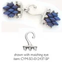 (image for) Antique Silver Plate - Mesaria III SuperDuo Hook & Eye Clasp