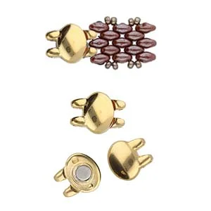 (image for) 24K Gold Plate - Kypri II SuperDuo Magnetic Clasp