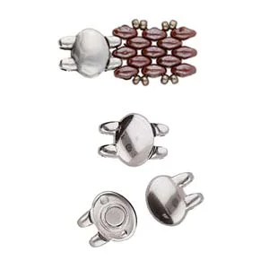 (image for) Antique Silver Plate - Kypri SuperDuo Magnetic Clasp