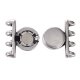 (image for) Antique Silver Plate - ATENI IV. SuperDuo Magnetic Clasp Set