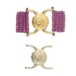 (image for) SOUDA II-11/0 MAGNETIC CLASP SET * ANTIQUE BRASS PLATE * One Set