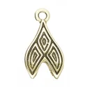 (image for) Cymbal Collection TOURLOS II-GEMDUO Bead Ending, ANTIQUE BRASS PLATE * One Pair