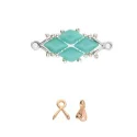 (image for) TRIADES-GemDuo Bead Ending-Rose Gold Plate * One Pair