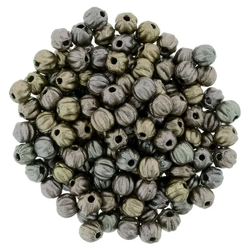 (image for) Czech Melon 3mm Round - Matte Metallic Leather