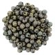 Czech Melon 3mm Round - Matte Metallic Leather (image for) Czech Melon 3mm Round - Matte Metallic Leather