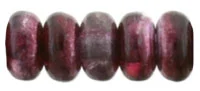 (image for) Czech 3mm Rondelle-Cranberry Mirror * Strand of 100 Glass Beads
