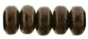 (image for) Czech 3mm Rondelle-Dark Bronze Metallic * Strand of 100 Glass Beads