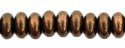 (image for) Czech 4mm Rondelle-Dark Bronze * Strand of 100 Glass Beads