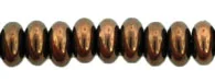 (image for) Czech 4mm Rondelle-Dark Bronze * Strand of 100 Glass Beads