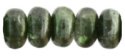 (image for) Czech 3mm Rondelle-Fern Green Mirror * Strand of 100 Glass Beads