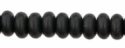 (image for) Czech 4mm Rondelle-Jet Black Opaque Matte * Strand of 100 Glass Beads