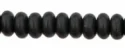 (image for) Czech 4mm Rondelle-Jet Black Opaque Matte * Strand of 100 Glass Beads