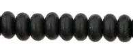 (image for) Czech 4mm Rondelle-Jet Black Opaque Matte * Strand of 100 Glass Beads