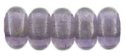 (image for) Czech 3mm Rondelle-Luster Tanzanite * Strand of 100 Glass Beads