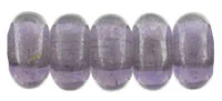 (image for) Czech 3mm Rondelle-Luster Tanzanite * Strand of 100 Glass Beads