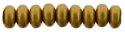 (image for) Czech 4mm Rondelle-Matte Metallic Antique Gold * Strand of 100 Glass Beads