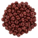 (image for) Czech 4mm Rondelle-Matte Metallic Lava * Strand of 100 Glass Beads