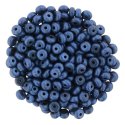 (image for) Czech 3mm Rondelle-Metallic Suede Blue * Strand of 100 Glass Beads